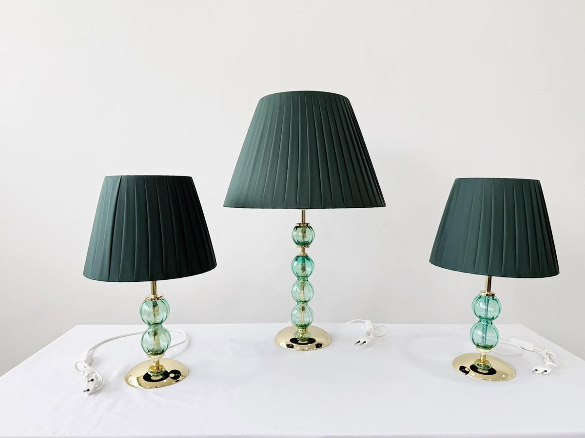 Murano Glass Table Lamp | Certified Murano Glass | Made in Italy | Decorative Lamp | Collection Pasta di Vetro Verde