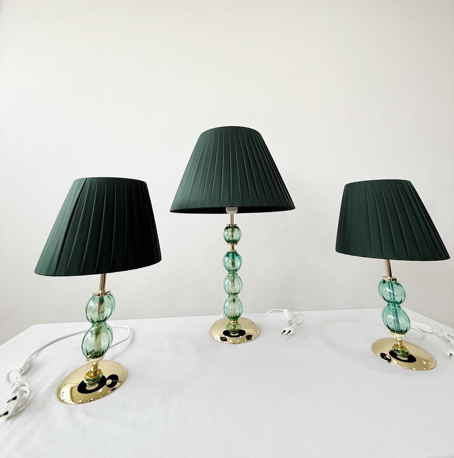 Murano Glass Table Lamp | Certified Murano Glass | Made in Italy | Decorative Lamp | Collection Pasta di Vetro Verde