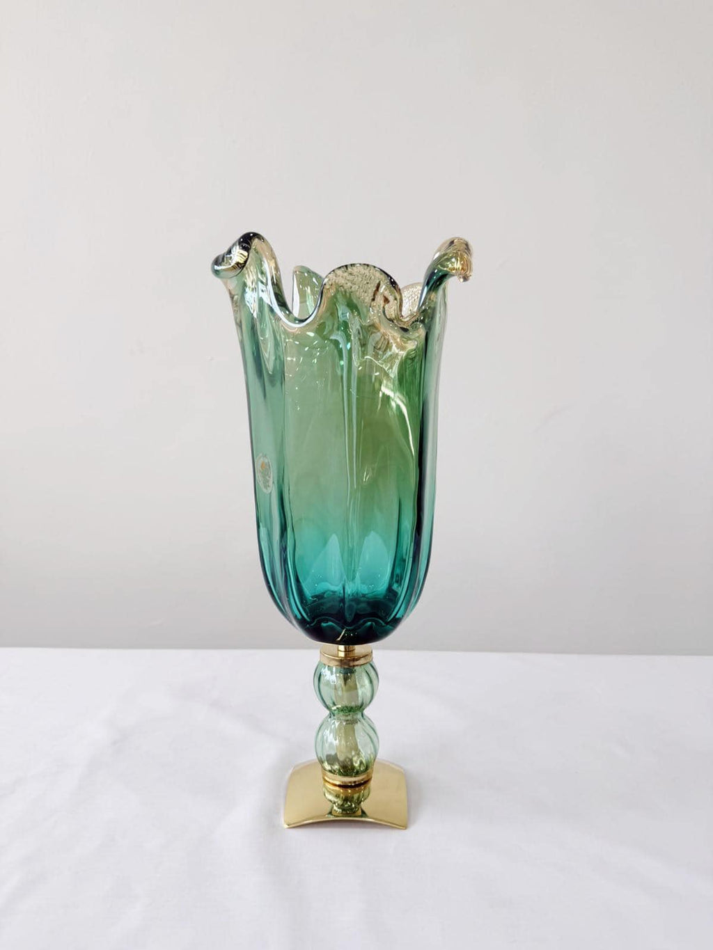 Murano Glass Vase | Certified Murano Glass | Made in Italy | Decorative Vase | Collection Pasta di Vetro Verde