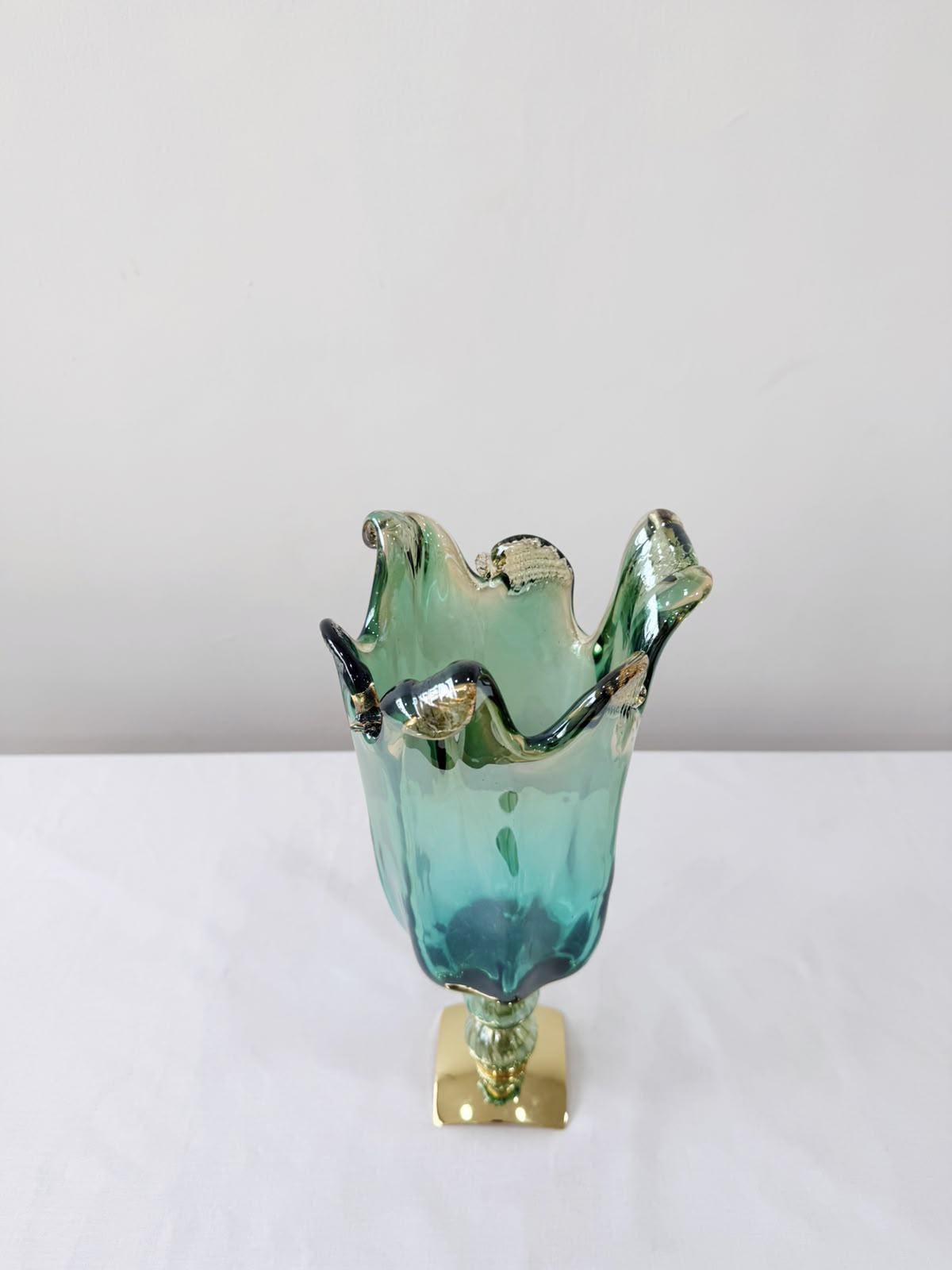 Murano Glass Vase | Certified Murano Glass | Made in Italy | Decorative Vase | Collection Pasta di Vetro Verde