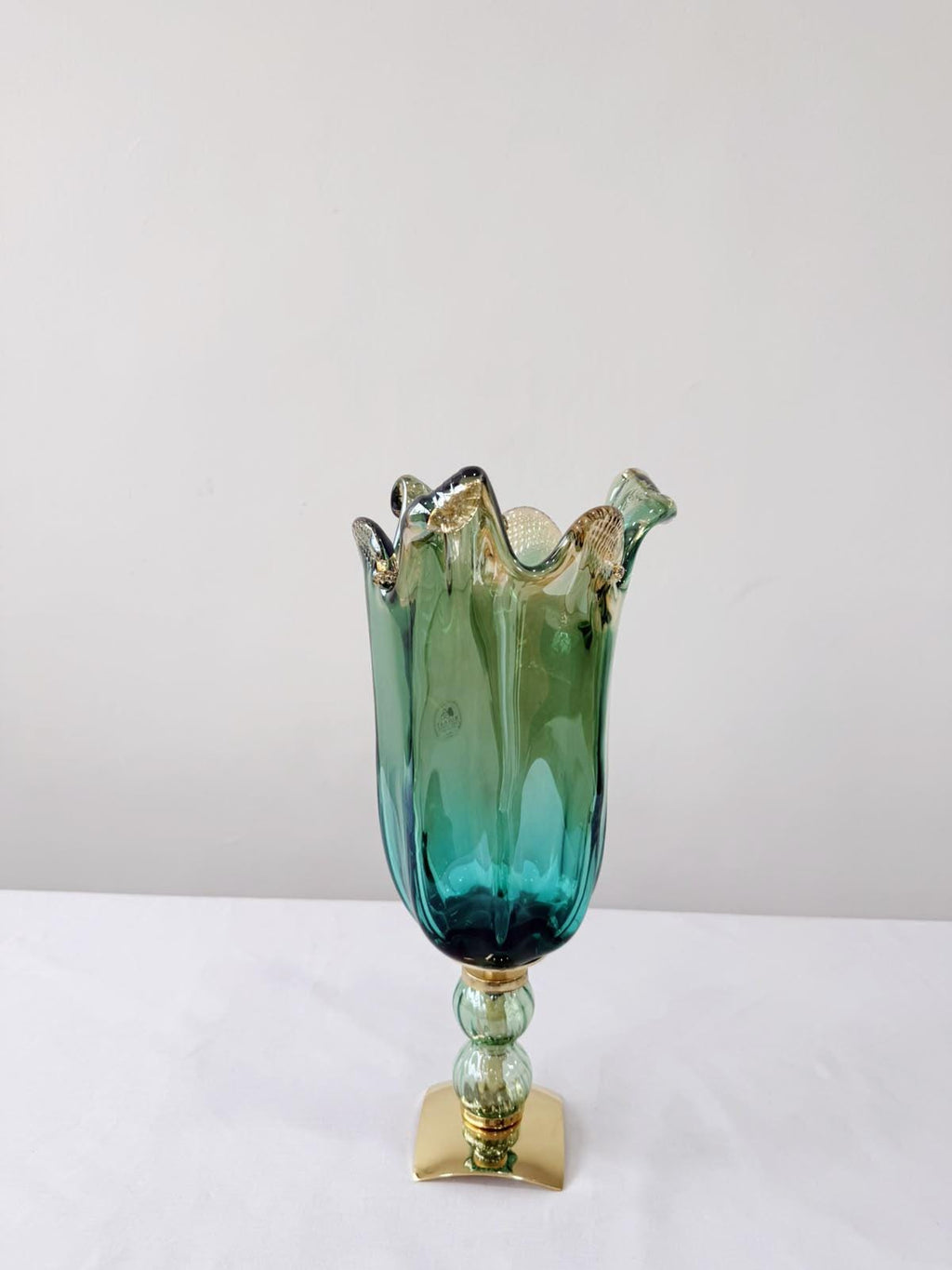 Murano Glass Vase | Certified Murano Glass | Made in Italy | Decorative Vase | Collection Pasta di Vetro Verde