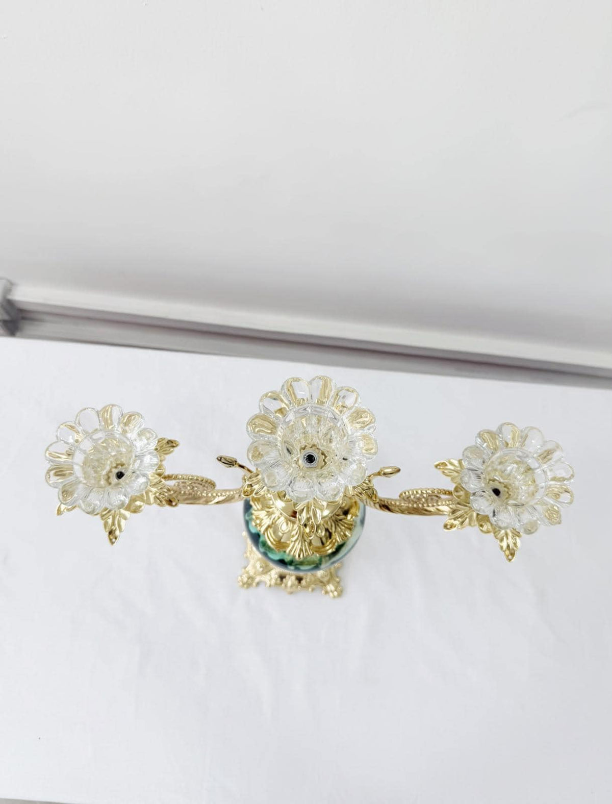 Murano Glass Candelabra | Certified Murano Glass | Made in Italy | Decorative Candle Holder | Collection Pasta di Vetro Verde con base