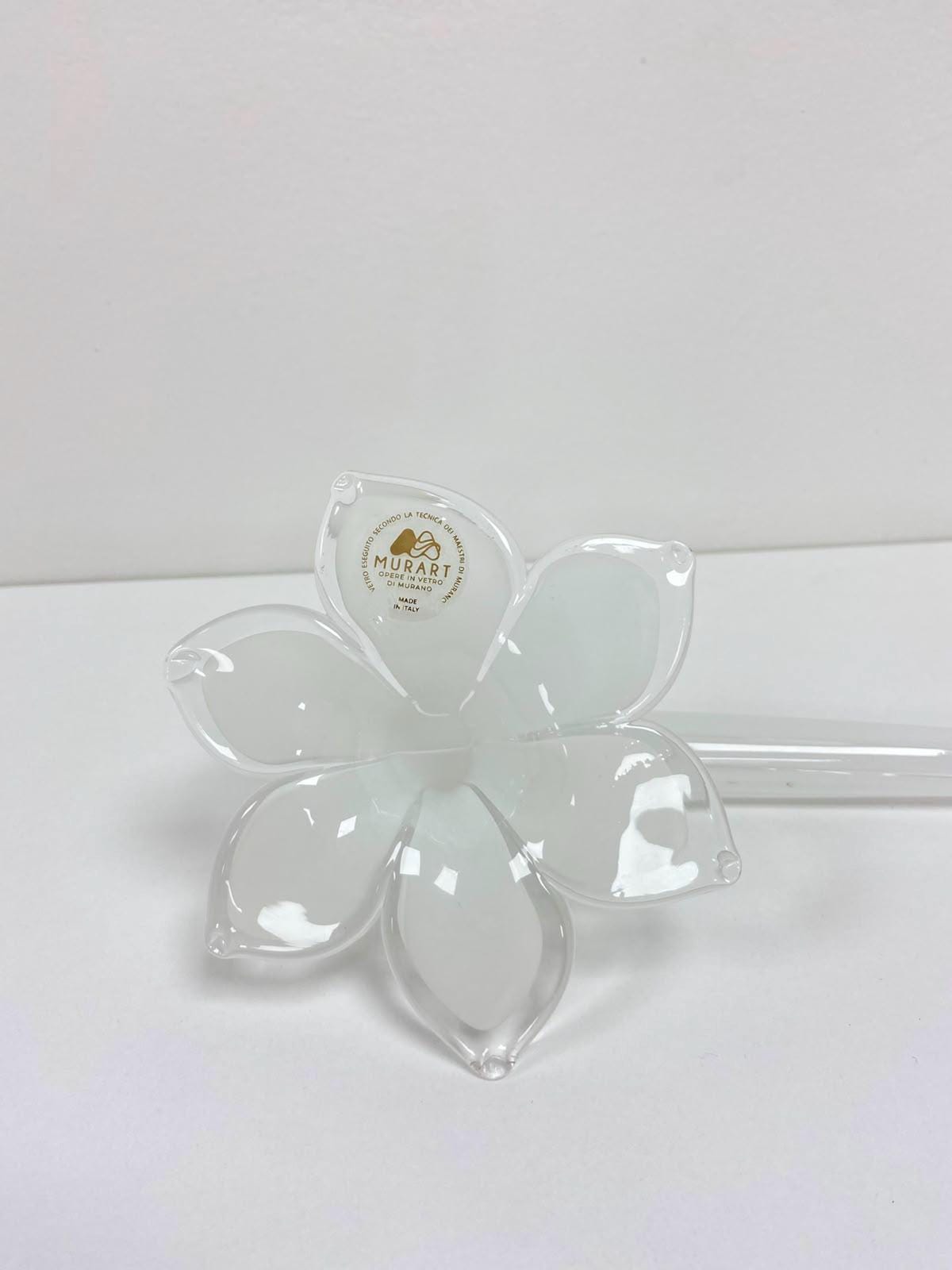 Murano Glass Flower | Certified Murano Glass | Made in Italy | Decorative Glass Flower