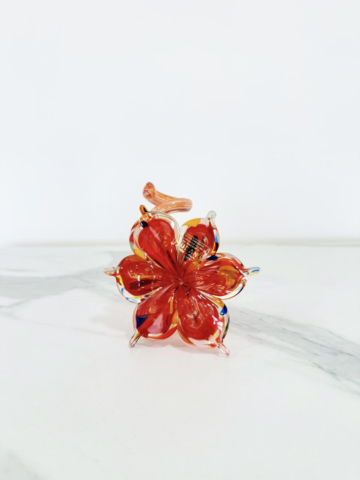 Murano Glass Flower Candle Holder | Certified Murano Glass | Made in Italy | Handmade | Collection 6 petali Mignon