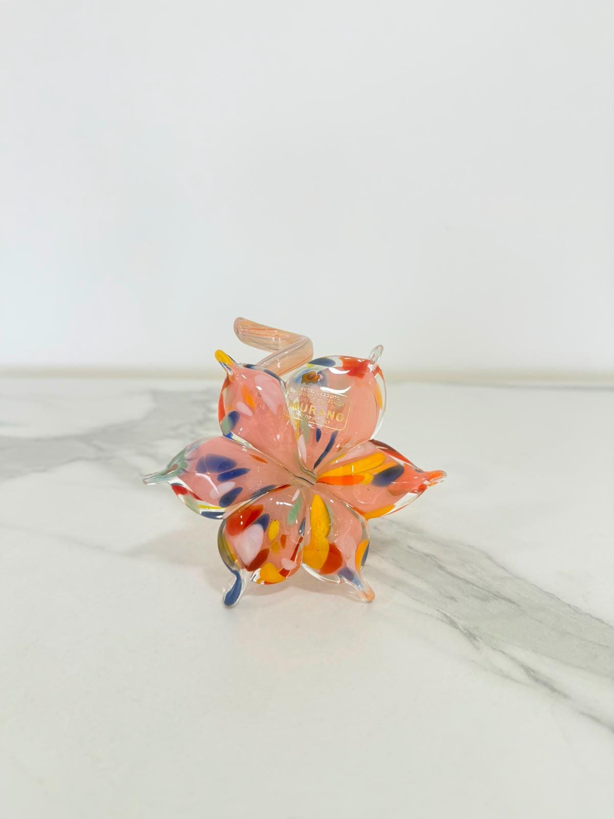 Murano Glass Flower Candle Holder | Certified Murano Glass | Made in Italy | Handmade | Collection 6 petali Mignon