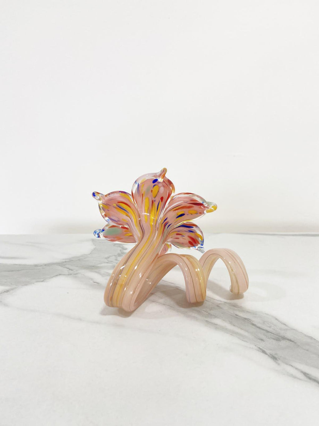 Murano Glass Flower Candle Holder | Certified Murano Glass | Made in Italy | Handmade | Collection 6 petali