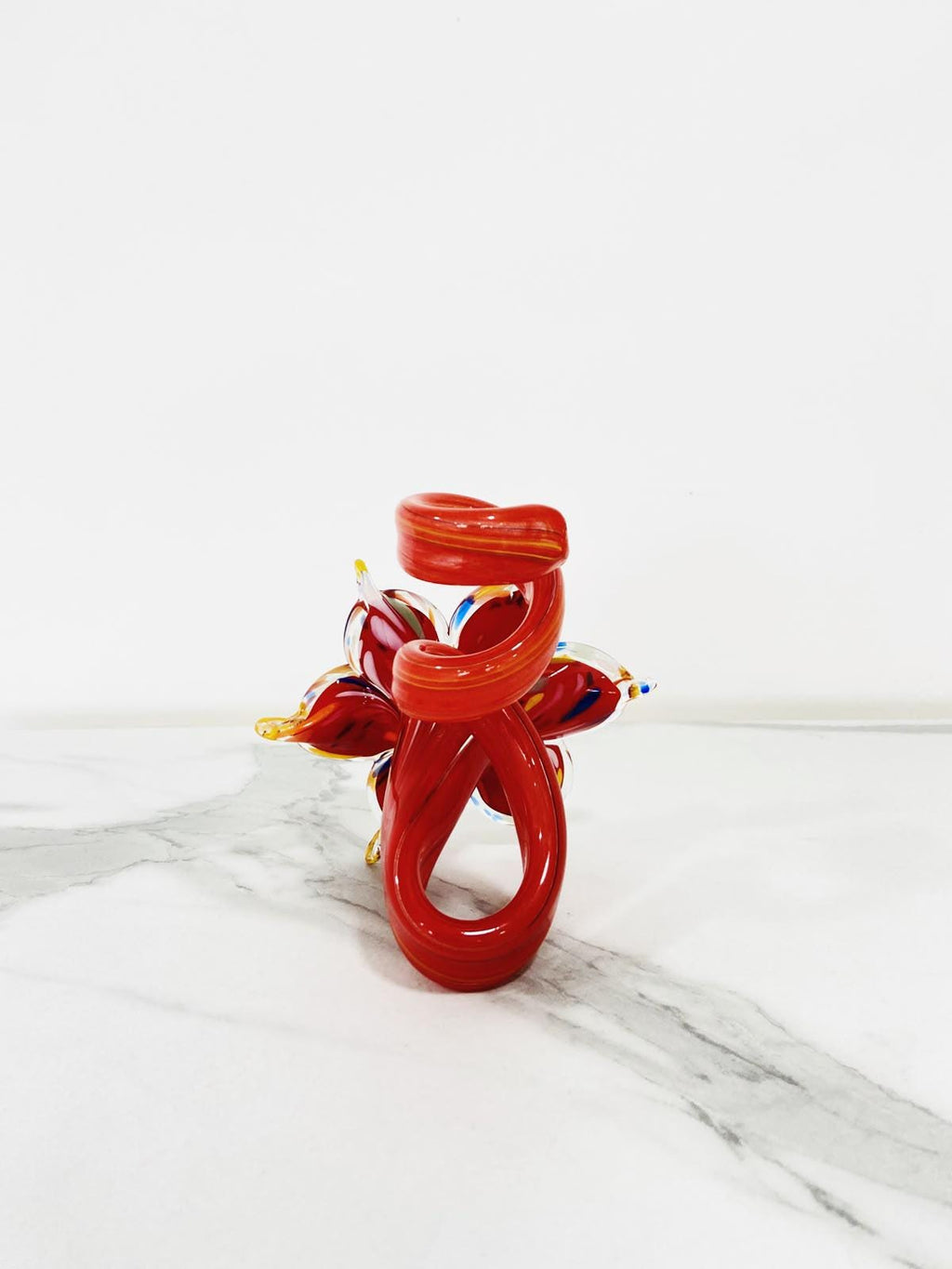 Murano Glass Flower Candle Holder | Certified Murano Glass | Made in Italy | Handmade | Collection 6 petali