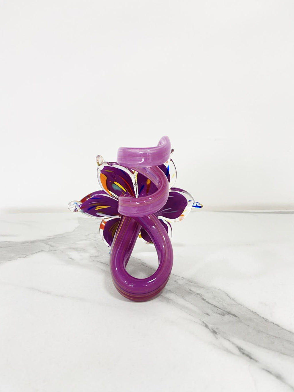 Murano Glass Flower Candle Holder | Certified Murano Glass | Made in Italy | Handmade | Collection 6 petali