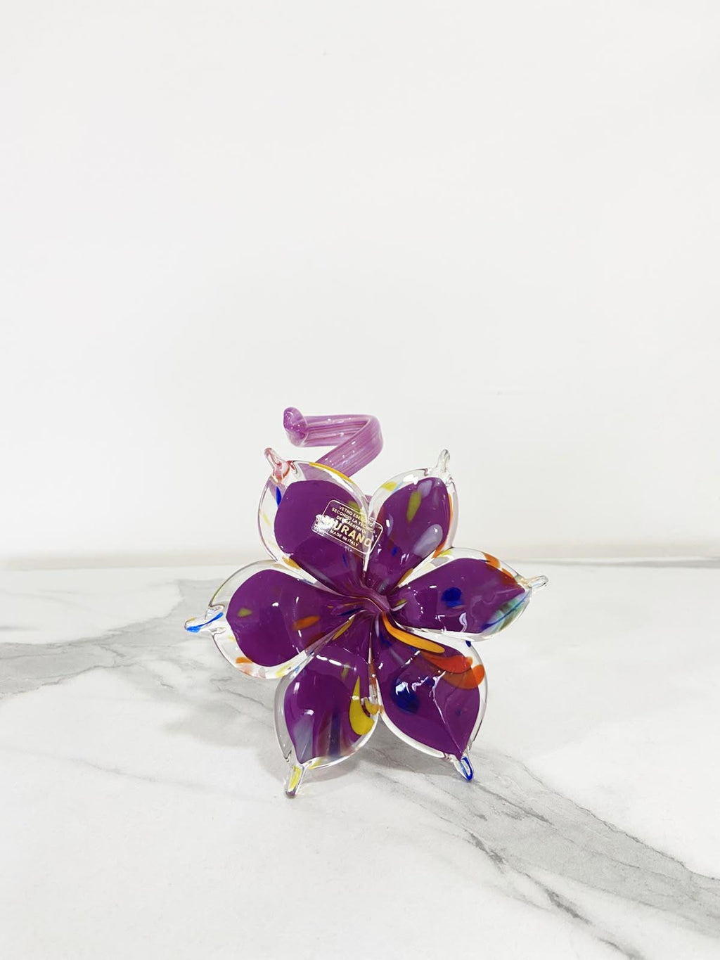 Murano Glass Flower Candle Holder | Certified Murano Glass | Made in Italy | Handmade | Collection 6 petali