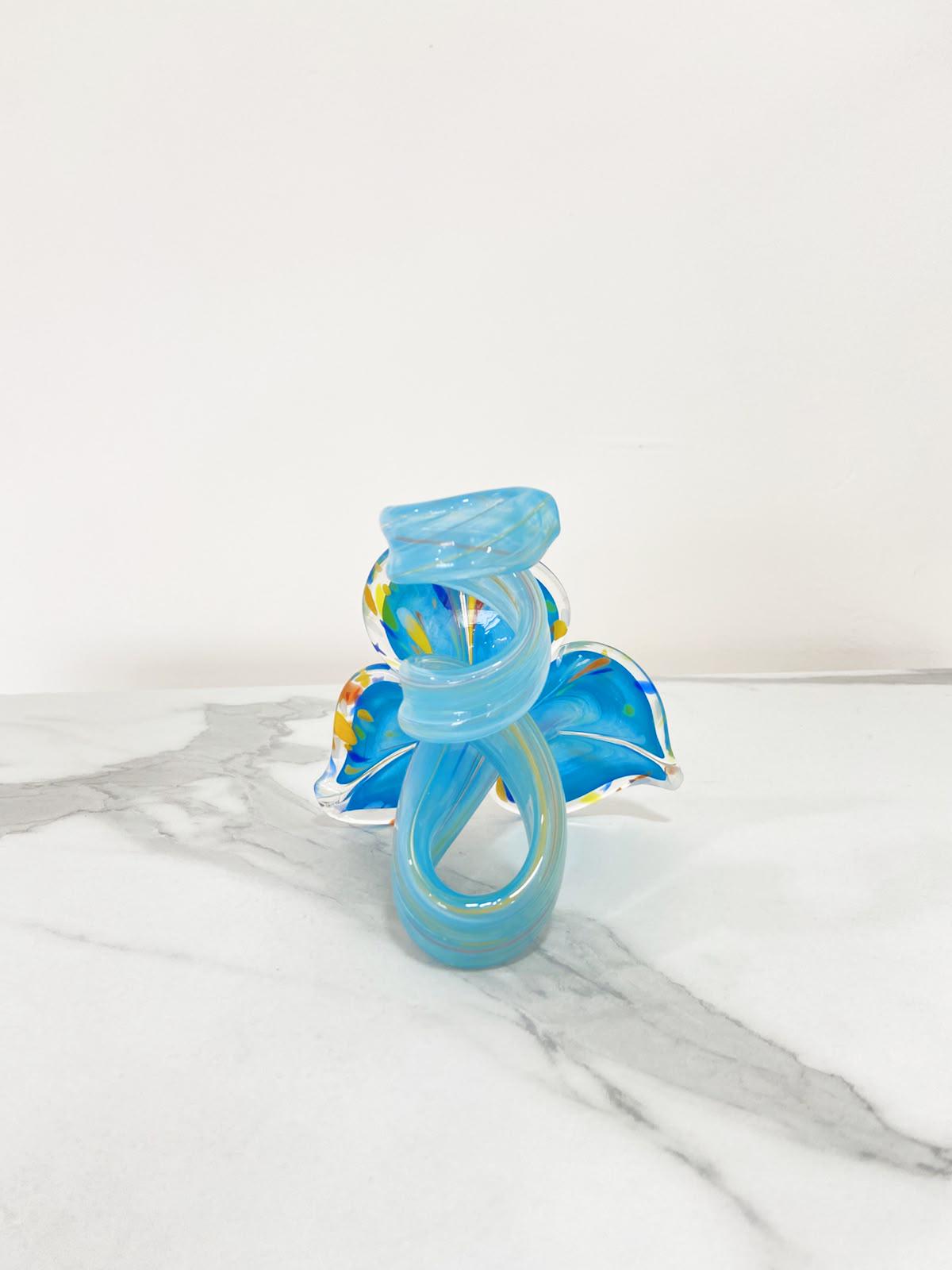 Murano Glass Flower Candle Holder | Certified Murano Glass | Made in Italy | Handmade | Collection 3 petali