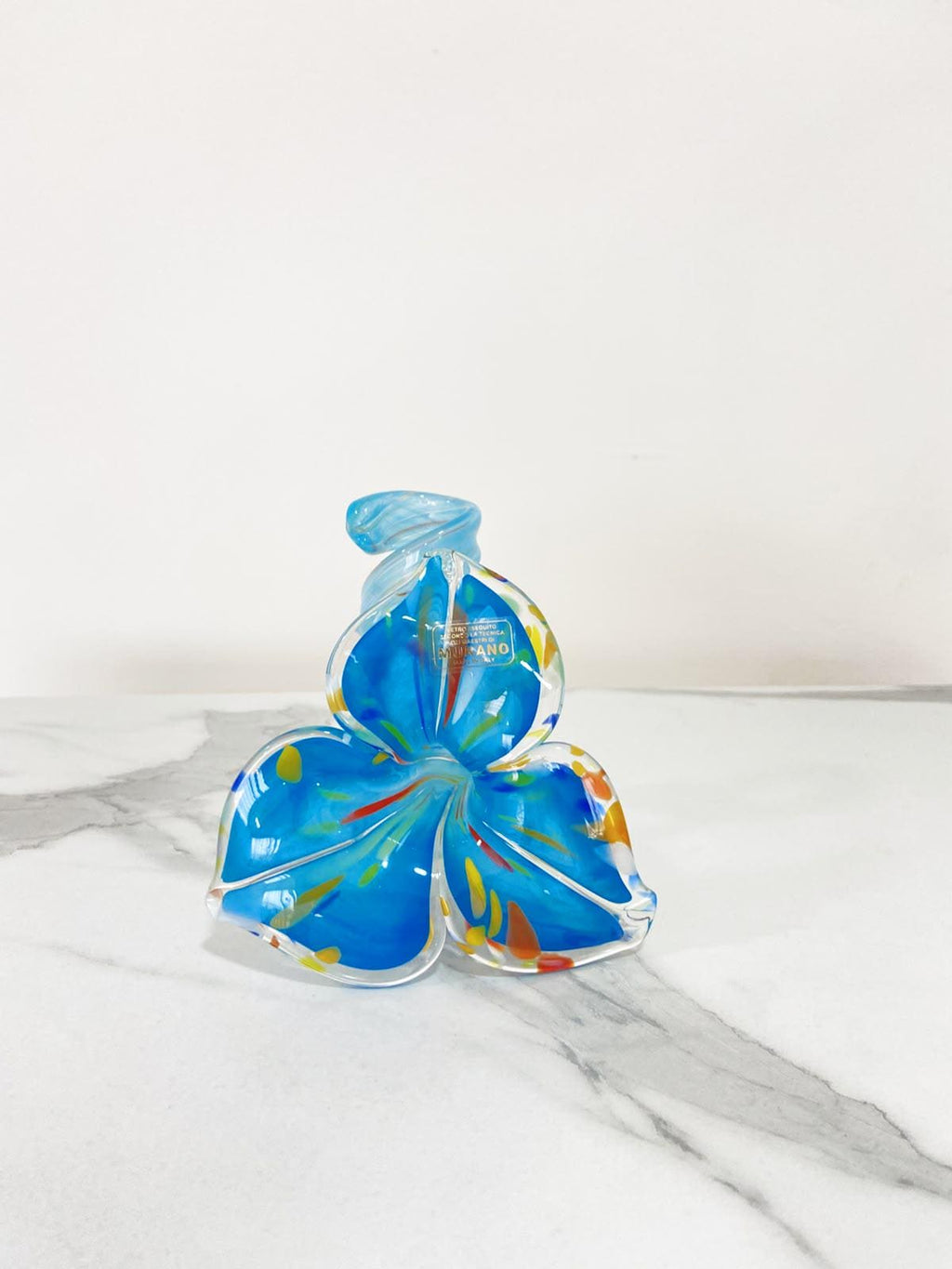 Murano Glass Flower Candle Holder | Certified Murano Glass | Made in Italy | Handmade | Collection 3 petali