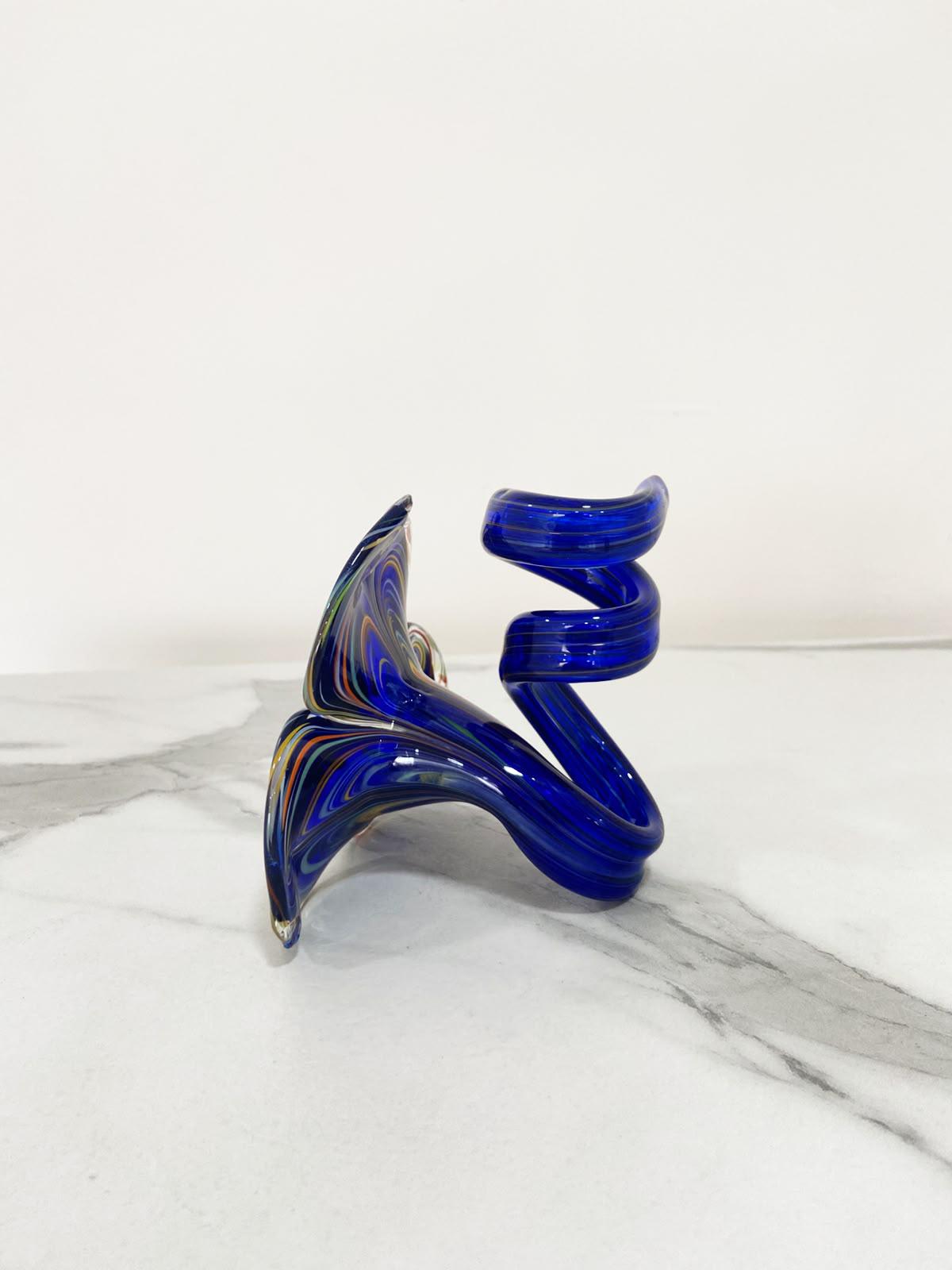 Murano Glass Flower Candle Holder | Certified Murano Glass | Made in Italy | Handmade | Collection 3 petali