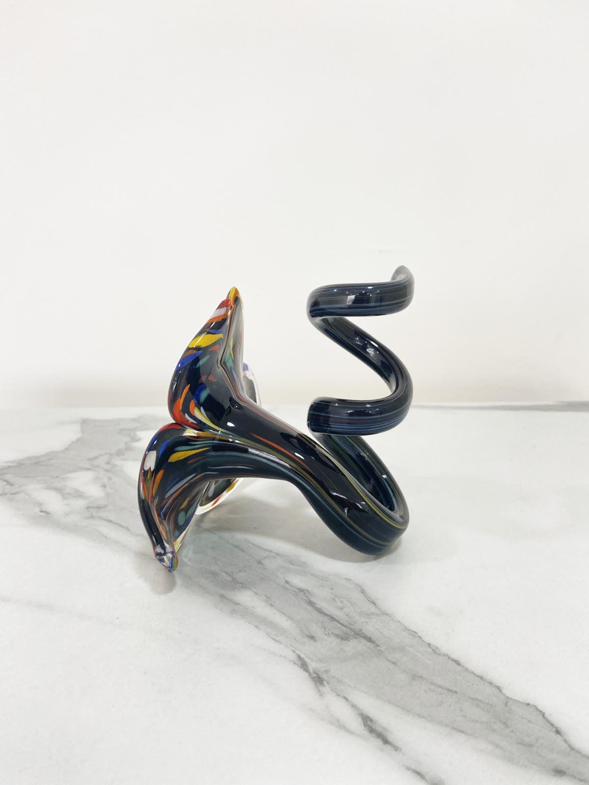 Murano Glass Flower Candle Holder | Certified Murano Glass | Made in Italy | Handmade | Collection 3 petali