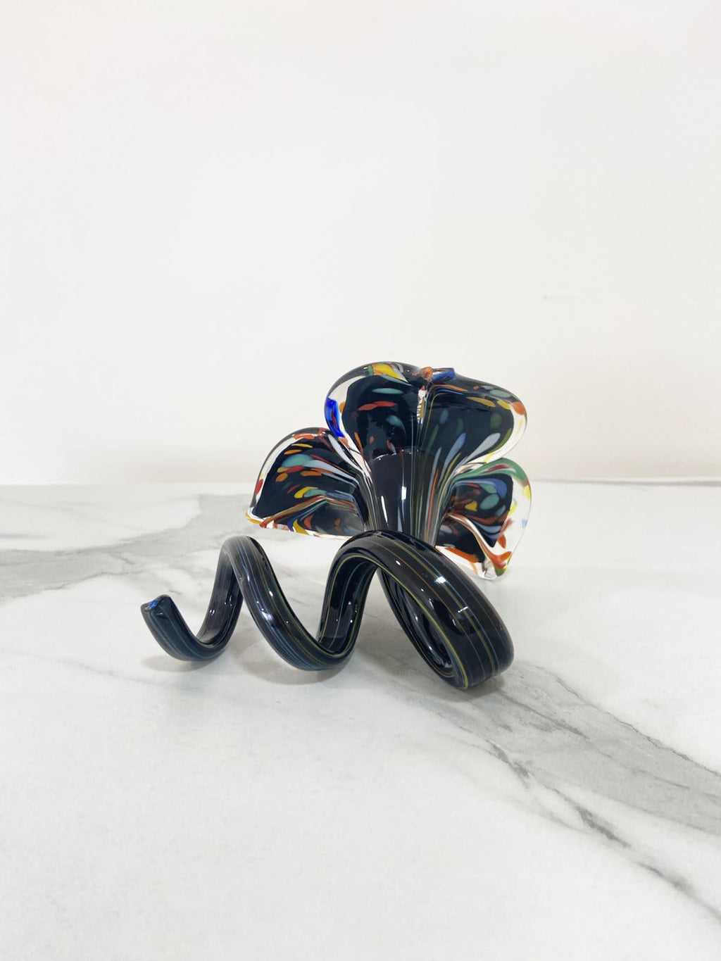 Murano Glass Flower Candle Holder | Certified Murano Glass | Made in Italy | Handmade | Collection 3 petali