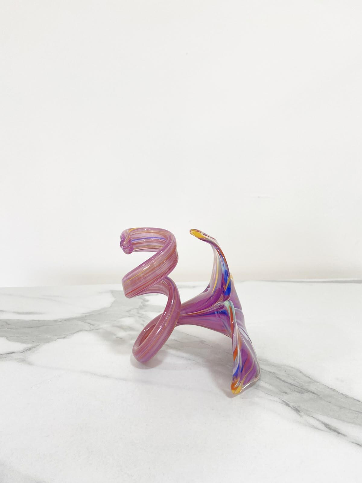 Murano Glass Flower Candle Holder | Certified Murano Glass | Made in Italy | Handmade | Collection 3 petali