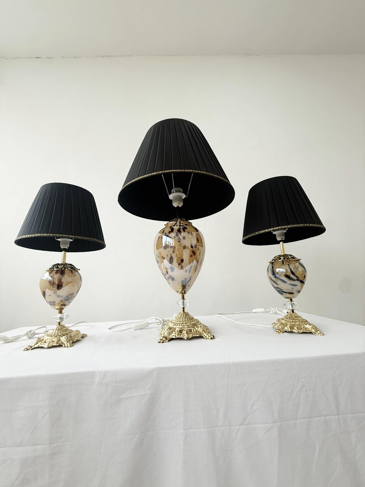 Murano Glass Table Lamp | Certified Murano Glass | Made in Italy | Decorative Lamp | Collection Mary