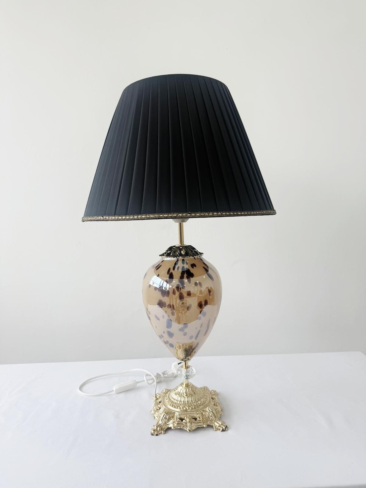 Murano Glass Table Lamp | Certified Murano Glass | Made in Italy | Decorative Lamp | Collection Mary