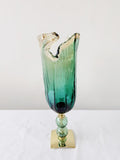 Murano Glass Vase | Certified Murano Glass | Made in Italy | Decorative Vase | Collection Pasta di Vetro Verde con base