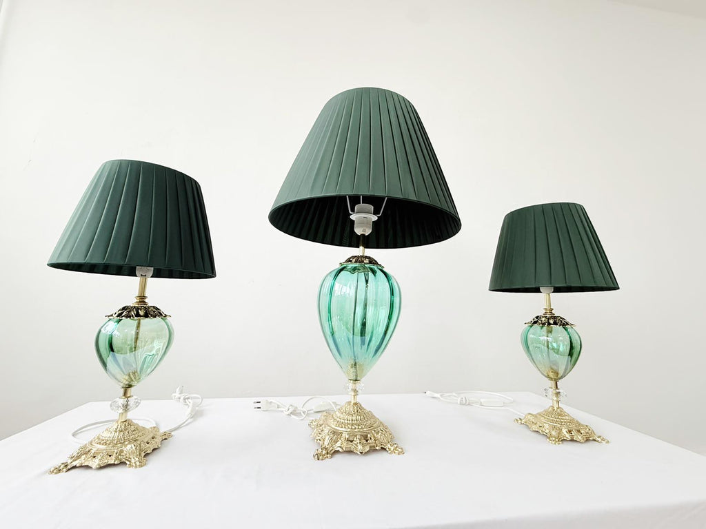 Murano Glass Table Lamp | Certified Murano Glass | Made in Italy | Decorative Lamp | Collection Pasta di Vetro Verde Goccia