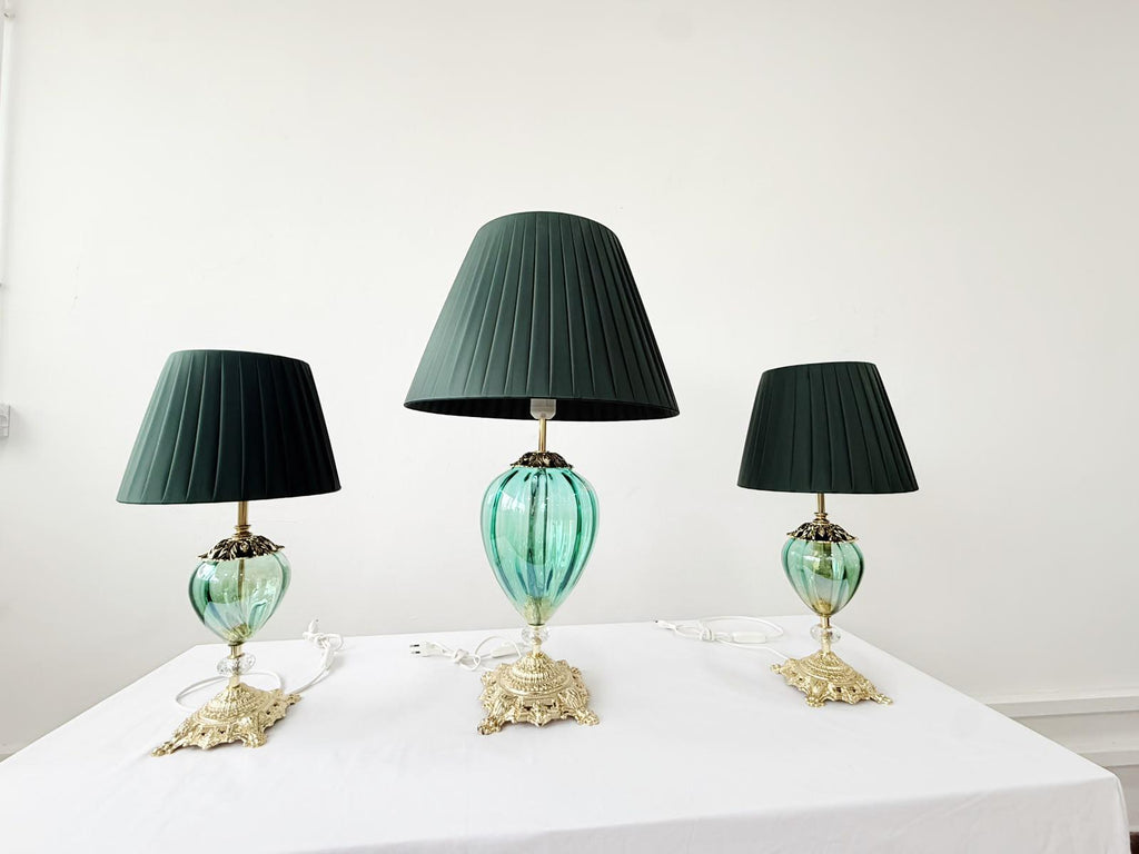 Murano Glass Table Lamp | Certified Murano Glass | Made in Italy | Decorative Lamp | Collection Pasta di Vetro Verde Goccia
