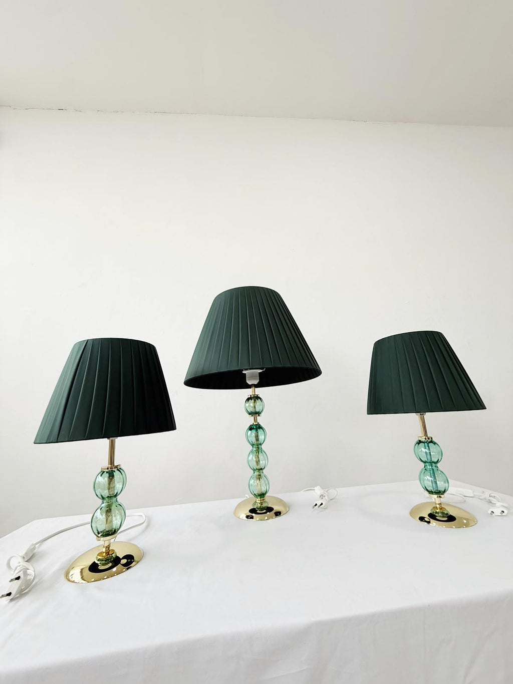 Murano Glass Table Lamp | Certified Murano Glass | Made in Italy | Decorative Lamp | Collection Pasta di Vetro Verde