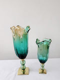 Murano Glass Vase | Certified Murano Glass | Made in Italy | Decorative Vase | Collection Pasta di Vetro Verde con base