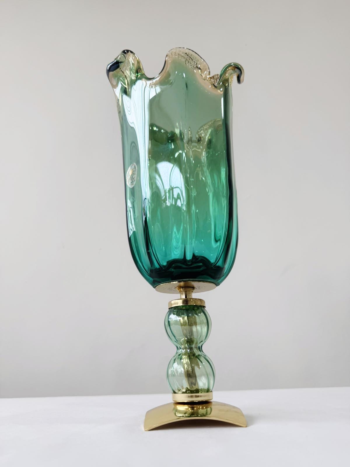 Murano Glass Vase | Certified Murano Glass | Made in Italy | Decorative Vase | Collection Pasta di Vetro Verde