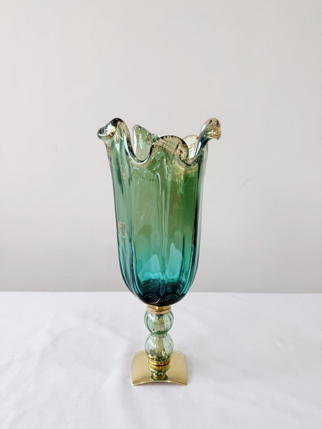 Murano Glass Vase | Certified Murano Glass | Made in Italy | Decorative Vase | Collection Pasta di Vetro Verde