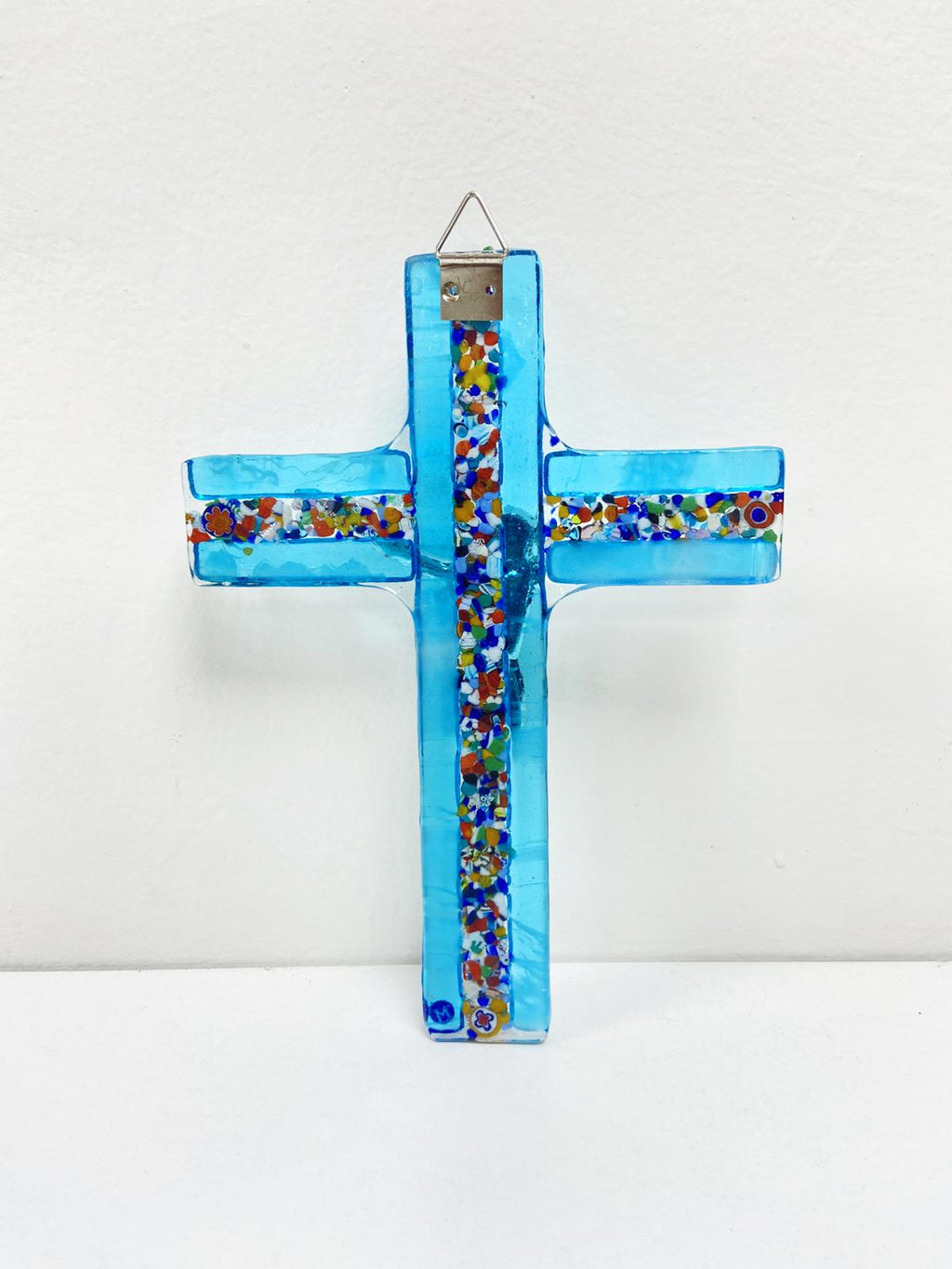 Murano Glass Crucifix | Catholic Cross | Made in Italy | Certified Murano Glass