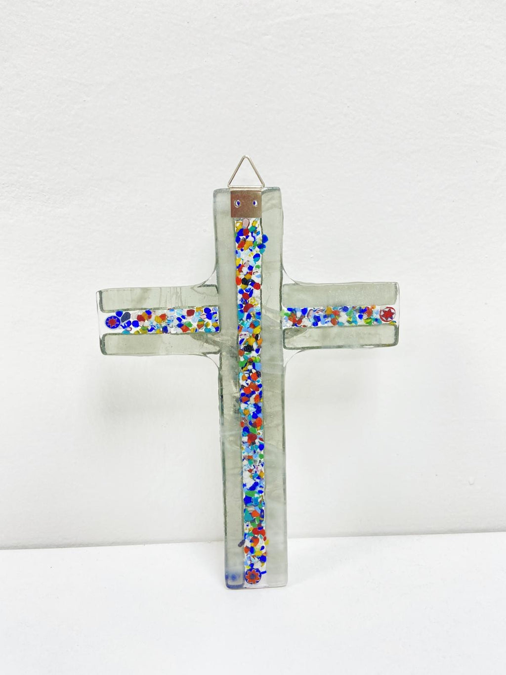 Murano Glass Crucifix | Catholic Cross | Made in Italy | Certified Murano Glass