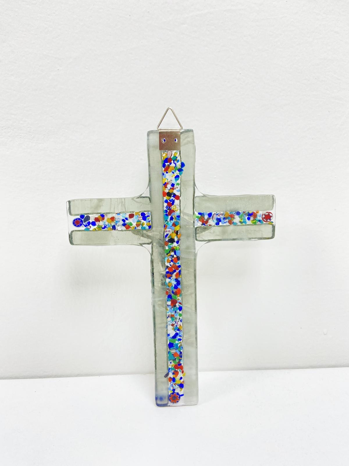 Murano Glass Crucifix | Catholic Cross | Made in Italy | Certified Murano Glass