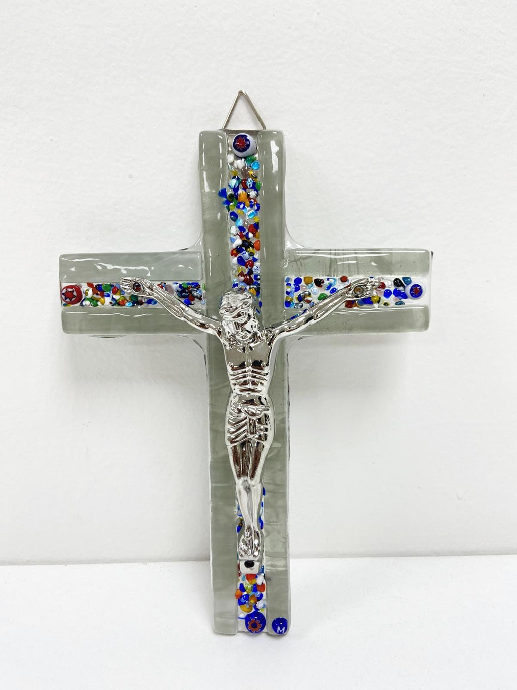 Murano Glass Crucifix | Catholic Cross | Made in Italy | Certified Murano Glass