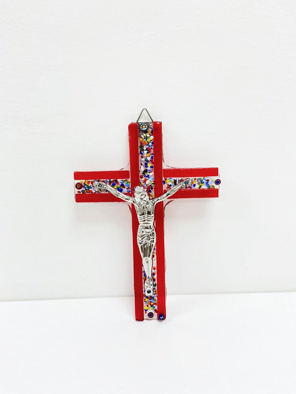 Murano Glass Crucifix | Catholic Cross | Made in Italy | Certified Murano Glass