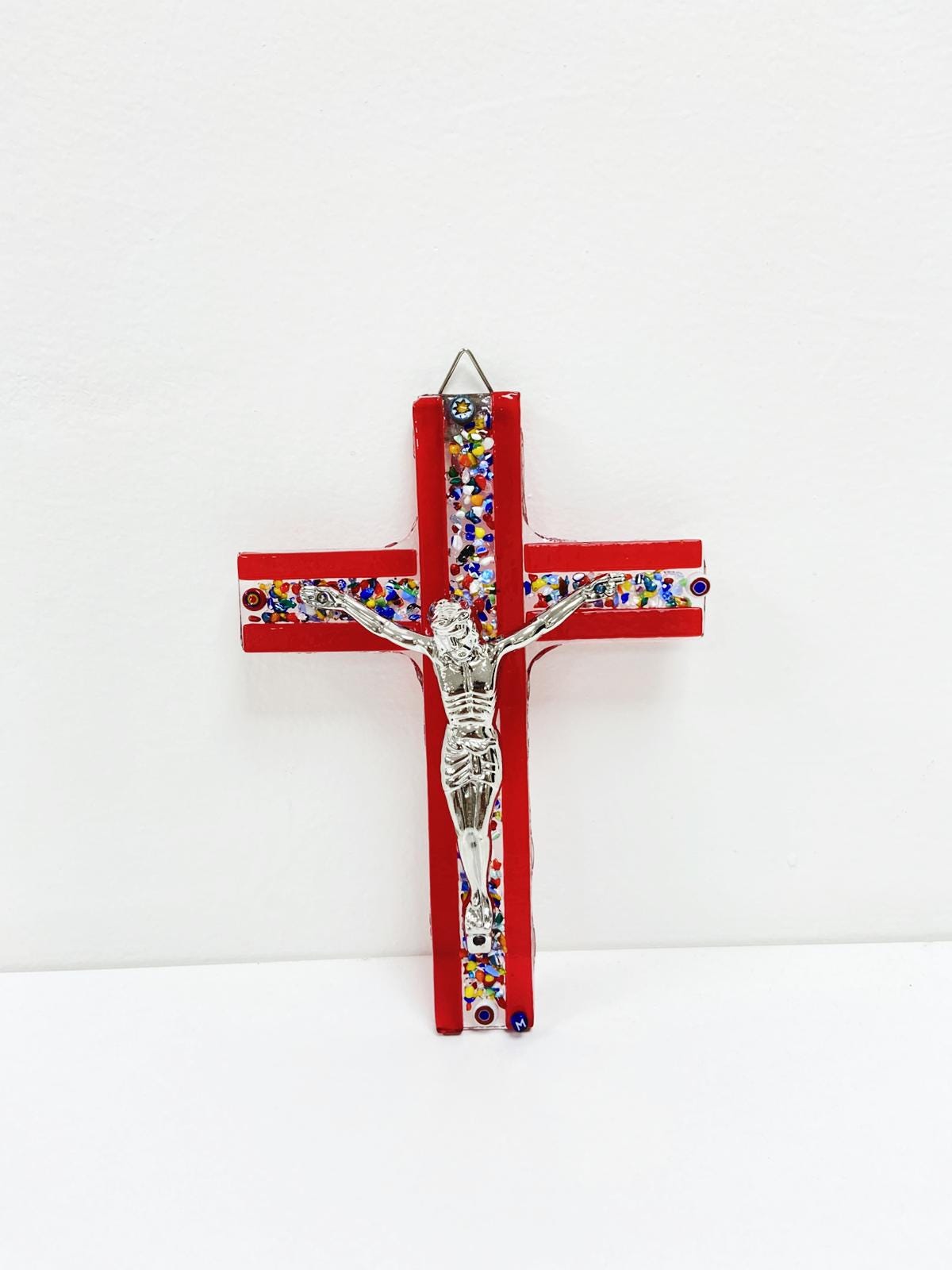 Murano Glass Crucifix | Catholic Cross | Made in Italy | Certified Murano Glass