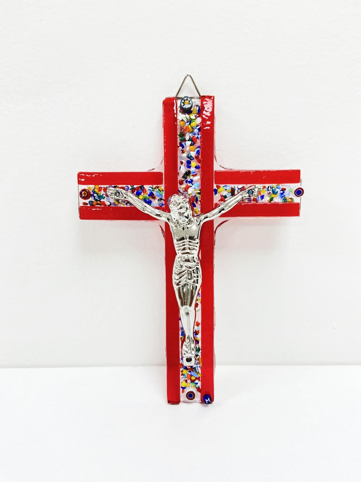 Murano Glass Crucifix | Catholic Cross | Made in Italy | Certified Murano Glass