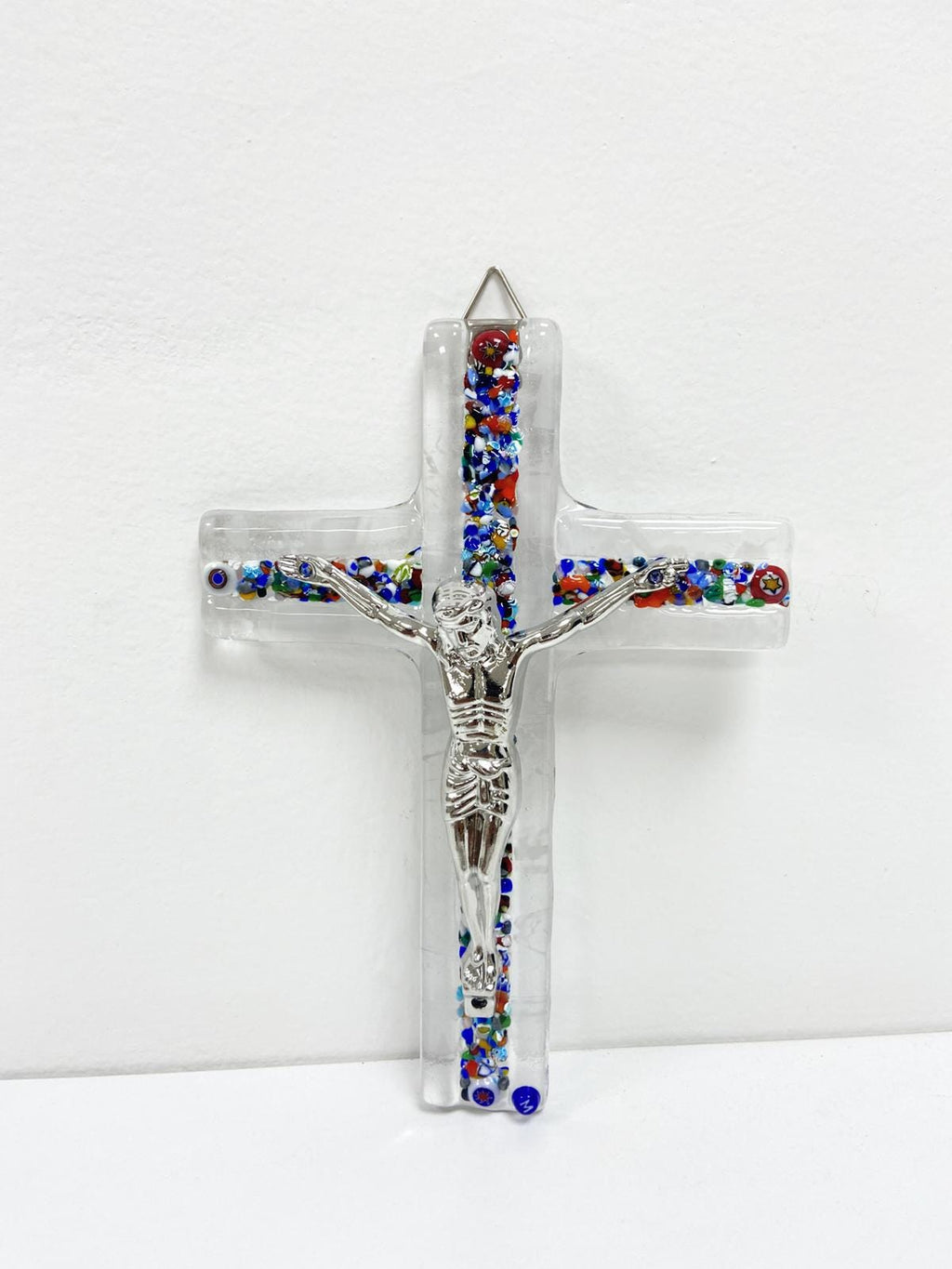 Murano Glass Crucifix | Catholic Cross | Made in Italy | Certified Murano Glass