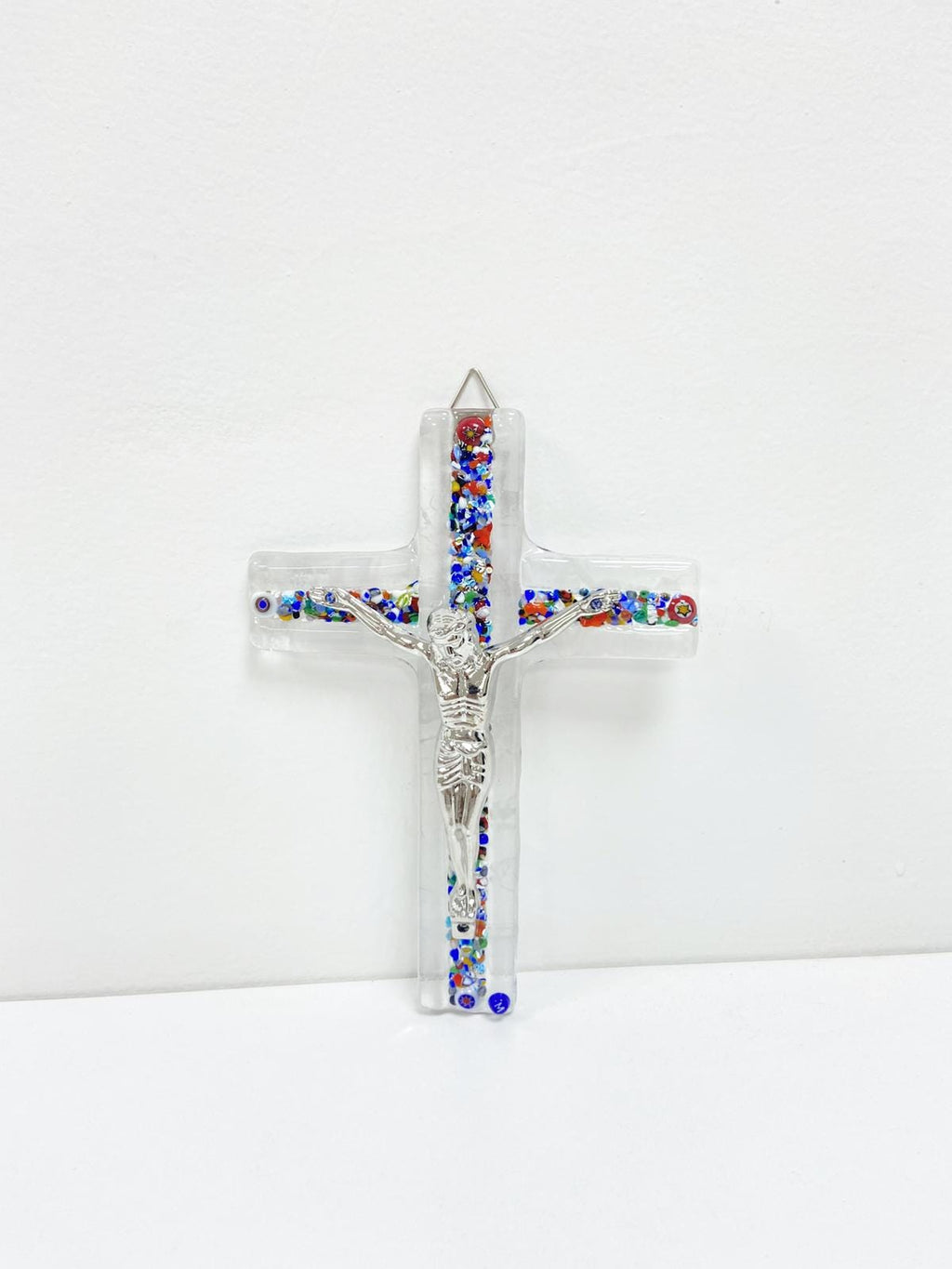 Murano Glass Crucifix | Catholic Cross | Made in Italy | Certified Murano Glass