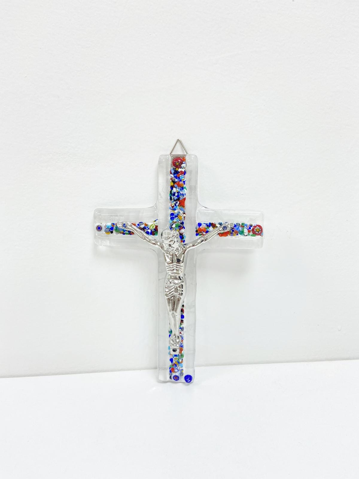Murano Glass Crucifix | Catholic Cross | Made in Italy | Certified Murano Glass