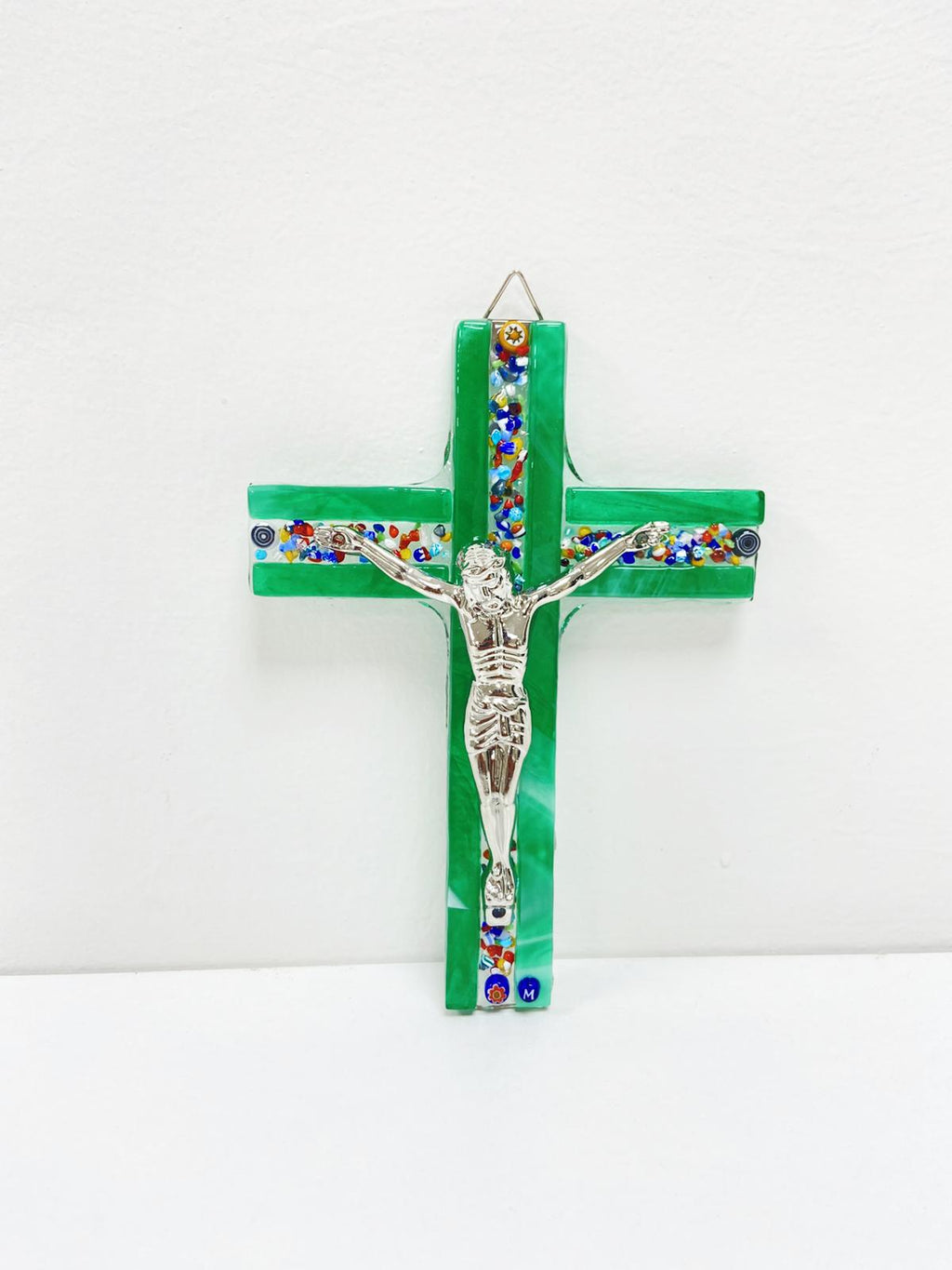 Murano Glass Crucifix | Catholic Cross | Made in Italy | Certified Murano Glass