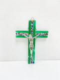 Murano Glass Crucifix | Catholic Cross | Made in Italy | Certified Murano Glass