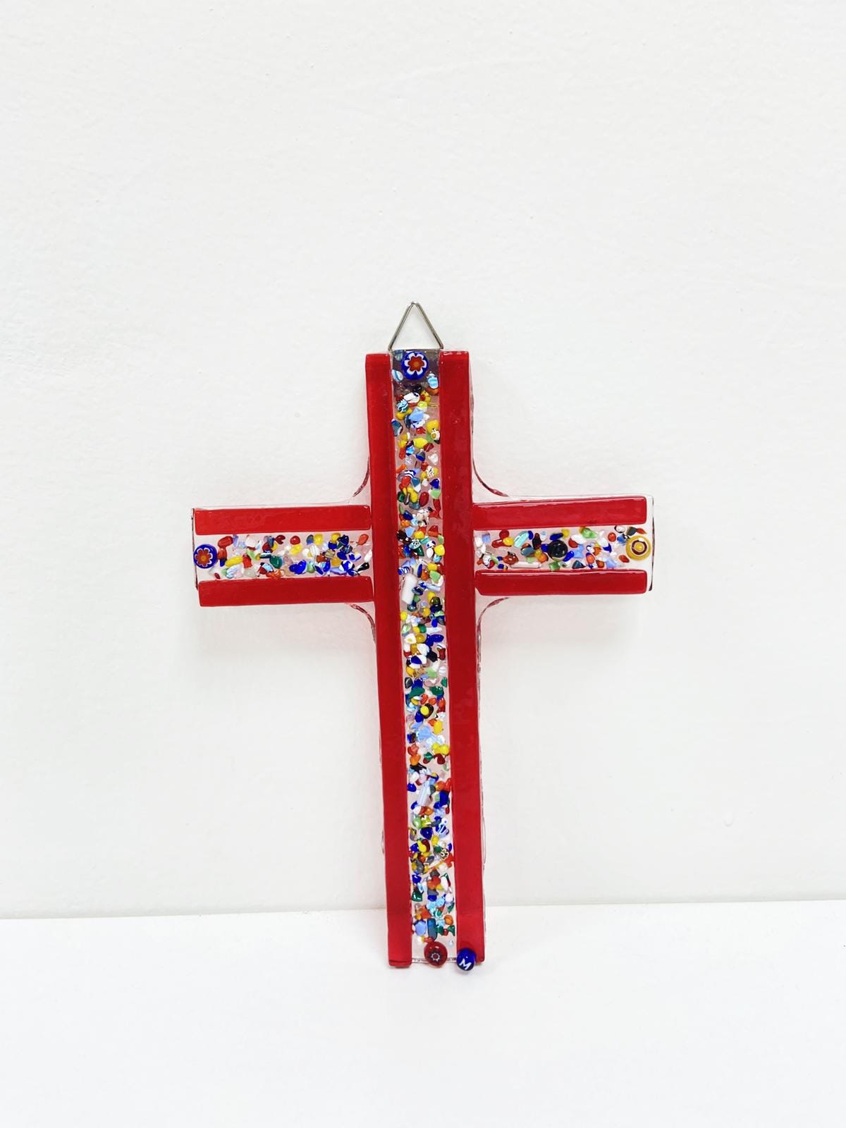 Murano Glass Crucifix | Catholic Cross | Made in Italy | Certified Murano Glass