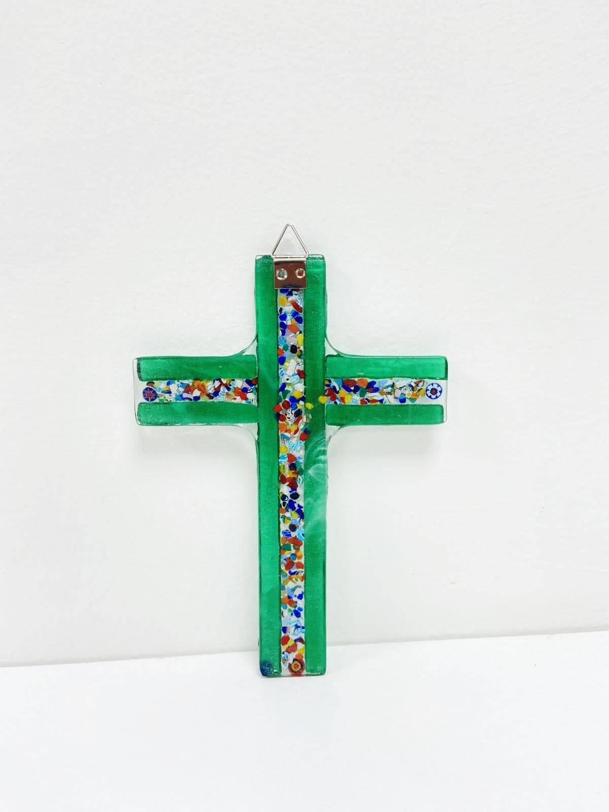 Murano Glass Crucifix | Catholic Cross | Made in Italy | Certified Murano Glass