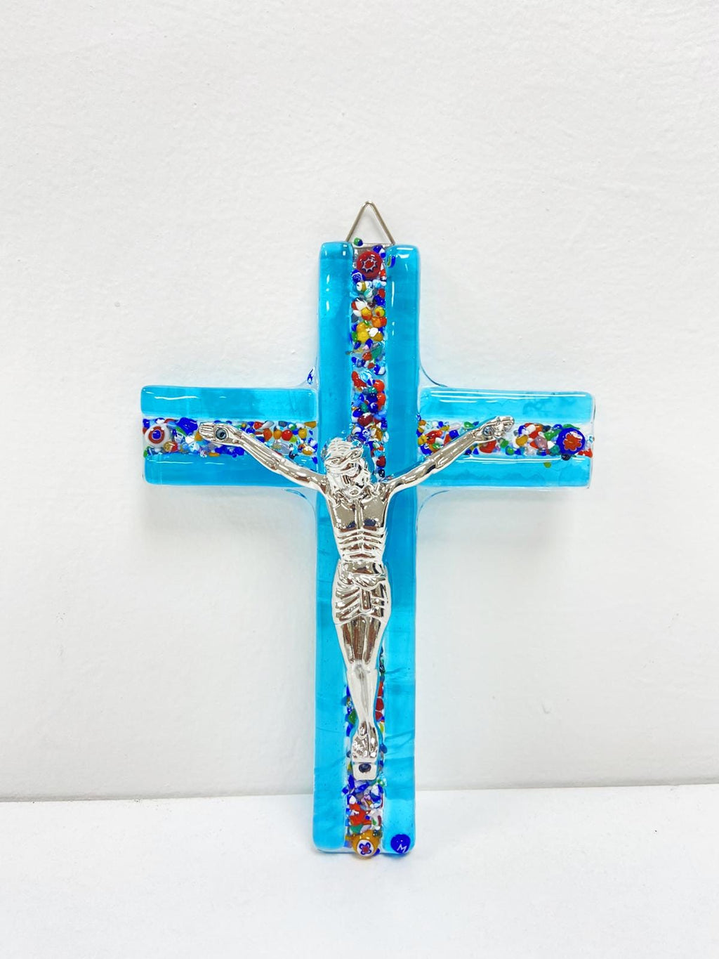 Murano Glass Crucifix | Catholic Cross | Made in Italy | Certified Murano Glass