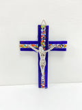 Murano Glass Crucifix | Catholic Cross | Made in Italy | Certified Murano Glass