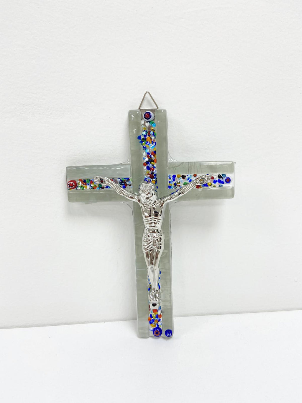 Murano Glass Crucifix | Catholic Cross | Made in Italy | Certified Murano Glass