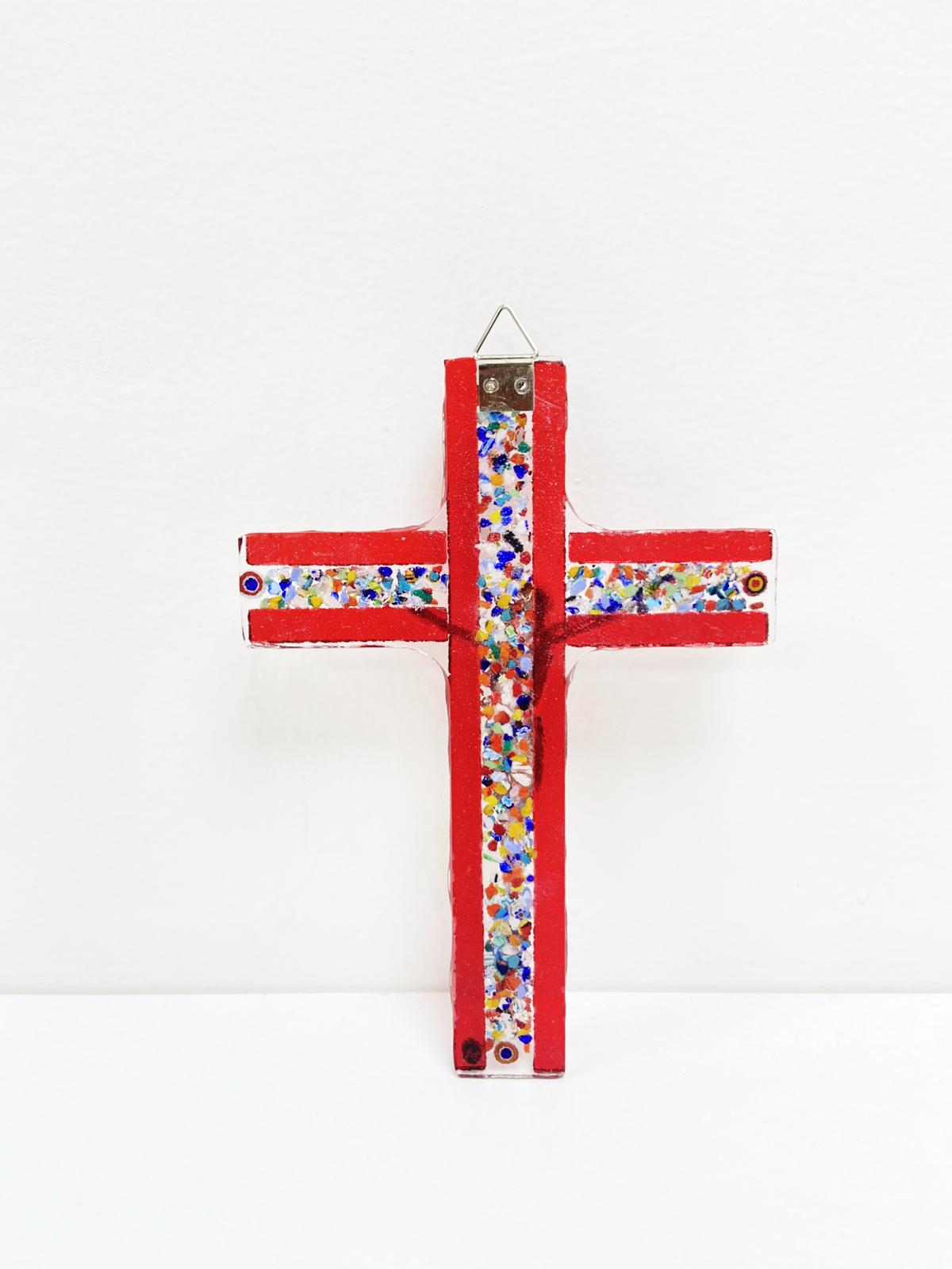 Murano Glass Crucifix | Catholic Cross | Made in Italy | Certified Murano Glass