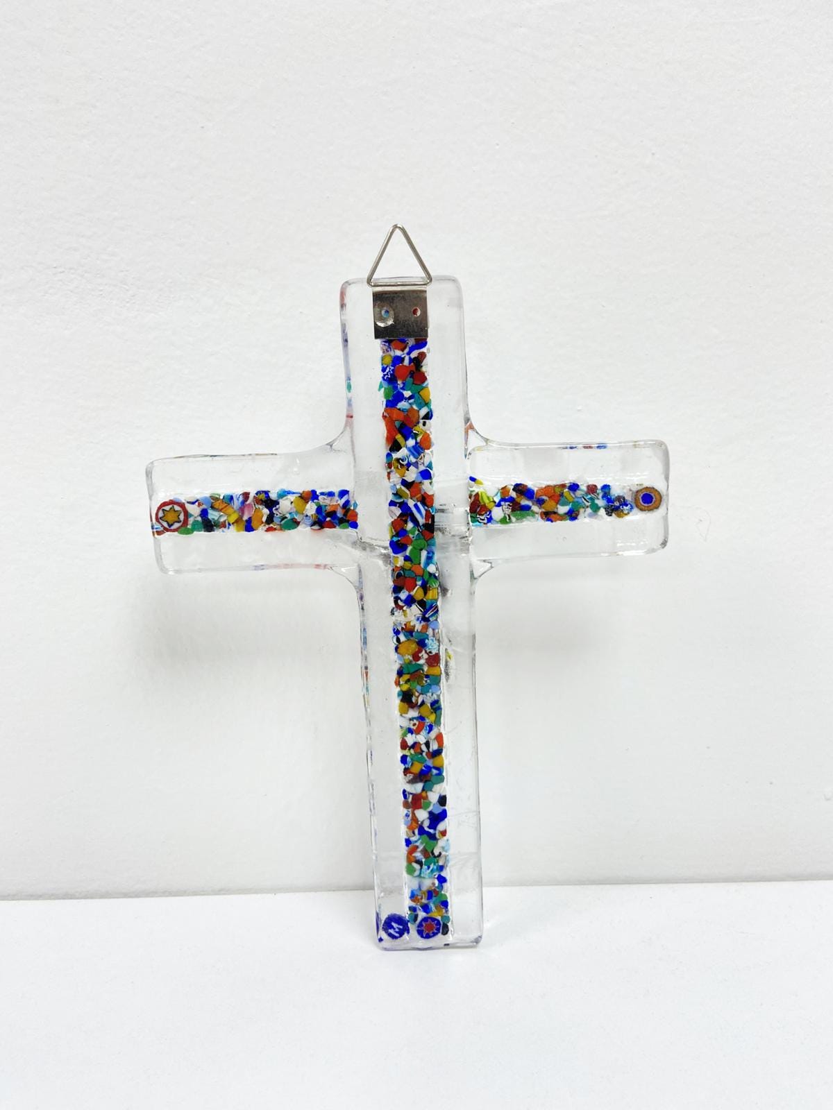 Murano Glass Crucifix | Catholic Cross | Made in Italy | Certified Murano Glass