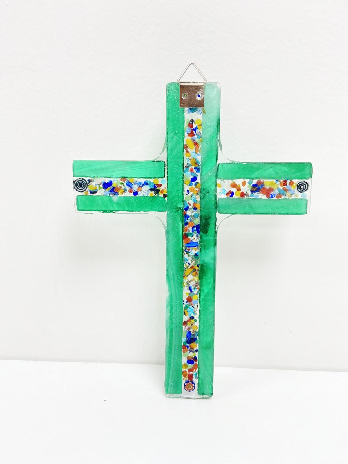 Murano Glass Crucifix | Catholic Cross | Made in Italy | Certified Murano Glass