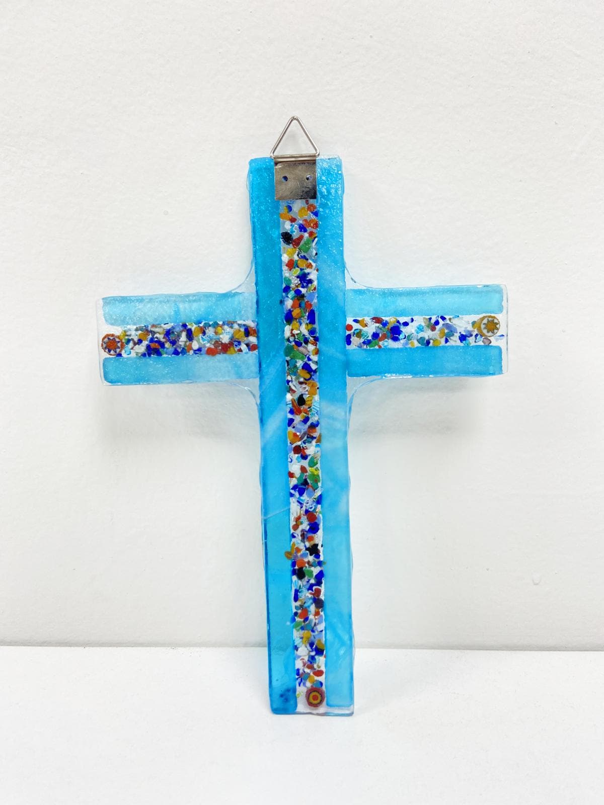 Murano Glass Crucifix | Catholic Cross | Made in Italy | Certified Murano Glass