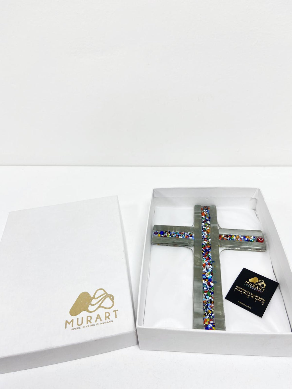 Murano Glass Crucifix | Catholic Cross | Made in Italy | Certified Murano Glass